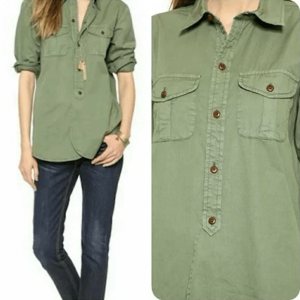 Madewell Olive Green Utility Shirt
